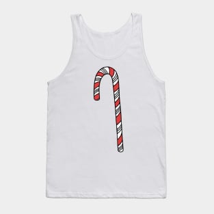 Christmas Holiday Candy Cane Pattern Tank Top